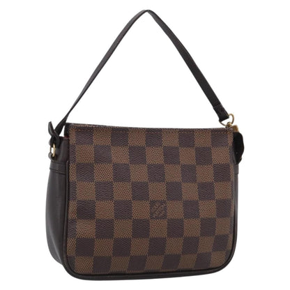 Louis Vuitton Trousse Make Up Damier, Brown, Canvas, Clutch
