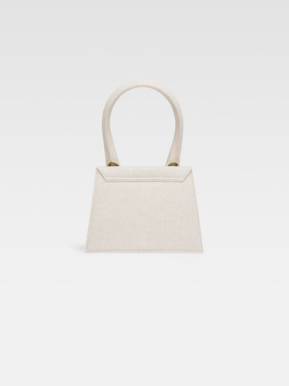 Jacquemus Chiquito mini beige clair linen, BEIGE, LINEN, Crossbody bag