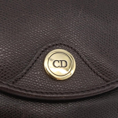 Christian Dior Vintage CD Logo Leather, Brown, Leather, Shoulder Bag
