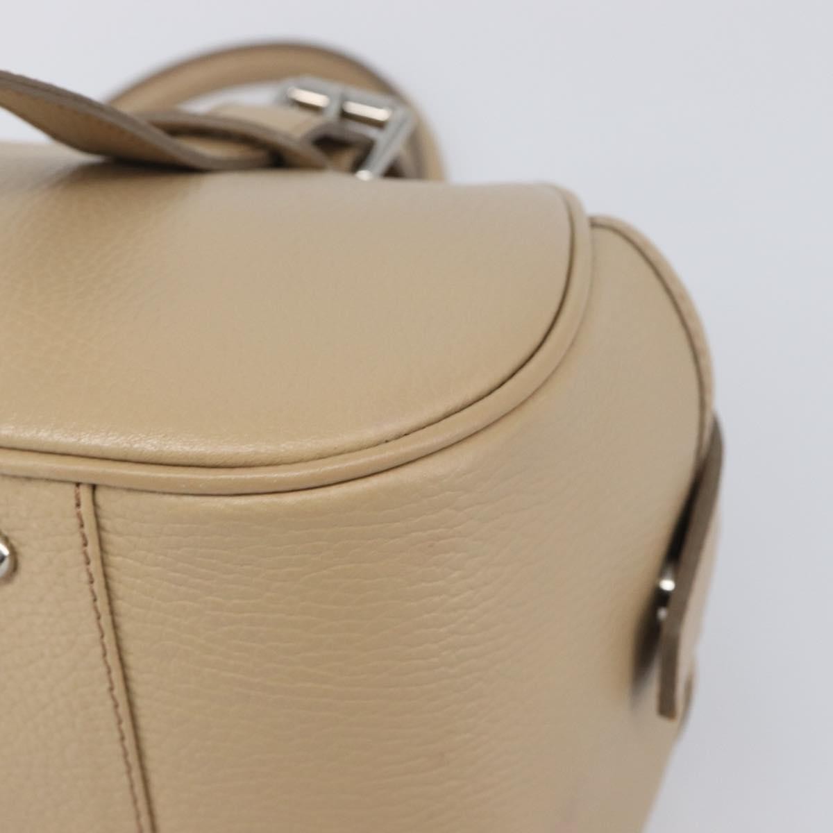 Burberry Belted Boston Leather, Beige, Leather, Handbag
