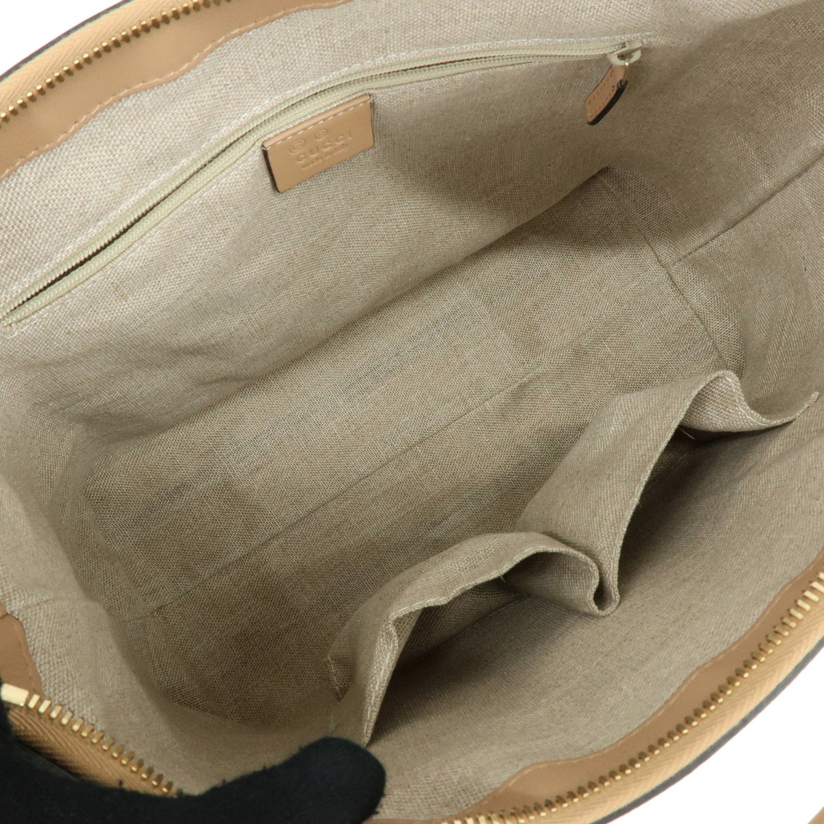 Gucci Margaux Microguccissima Leather, Beige, Leather, Tote Bag