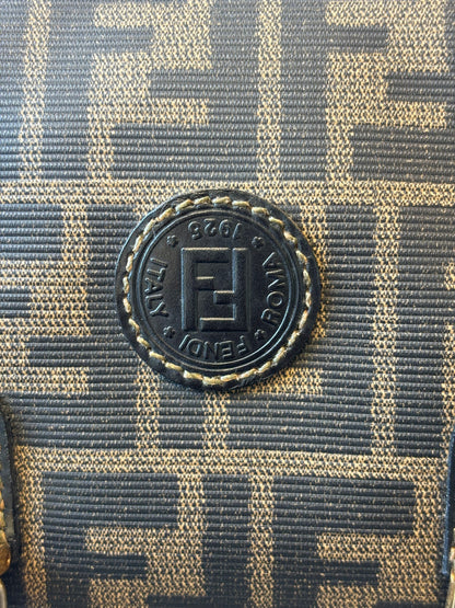 Fendi Zucca Canvas, Brown, Canvas, Handbag