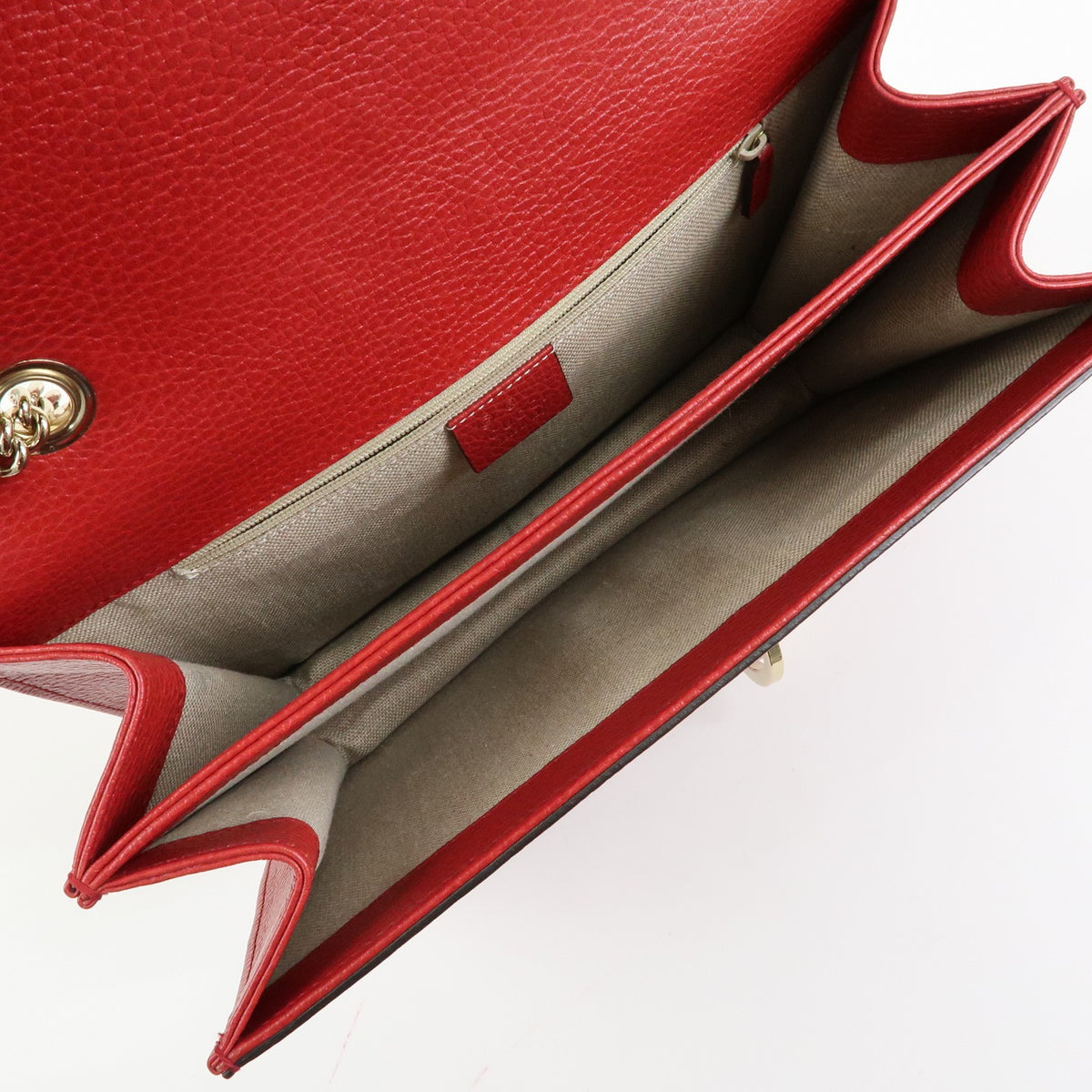Gucci Interlocking Leather, Red, Leather, Shoulder Bag