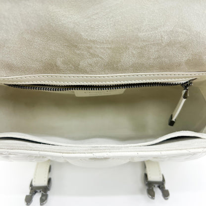 Christian Dior Diorcamp Messenger Padded Macrocannage Quilt Calfskin, White, Leather, Shoulder Bag