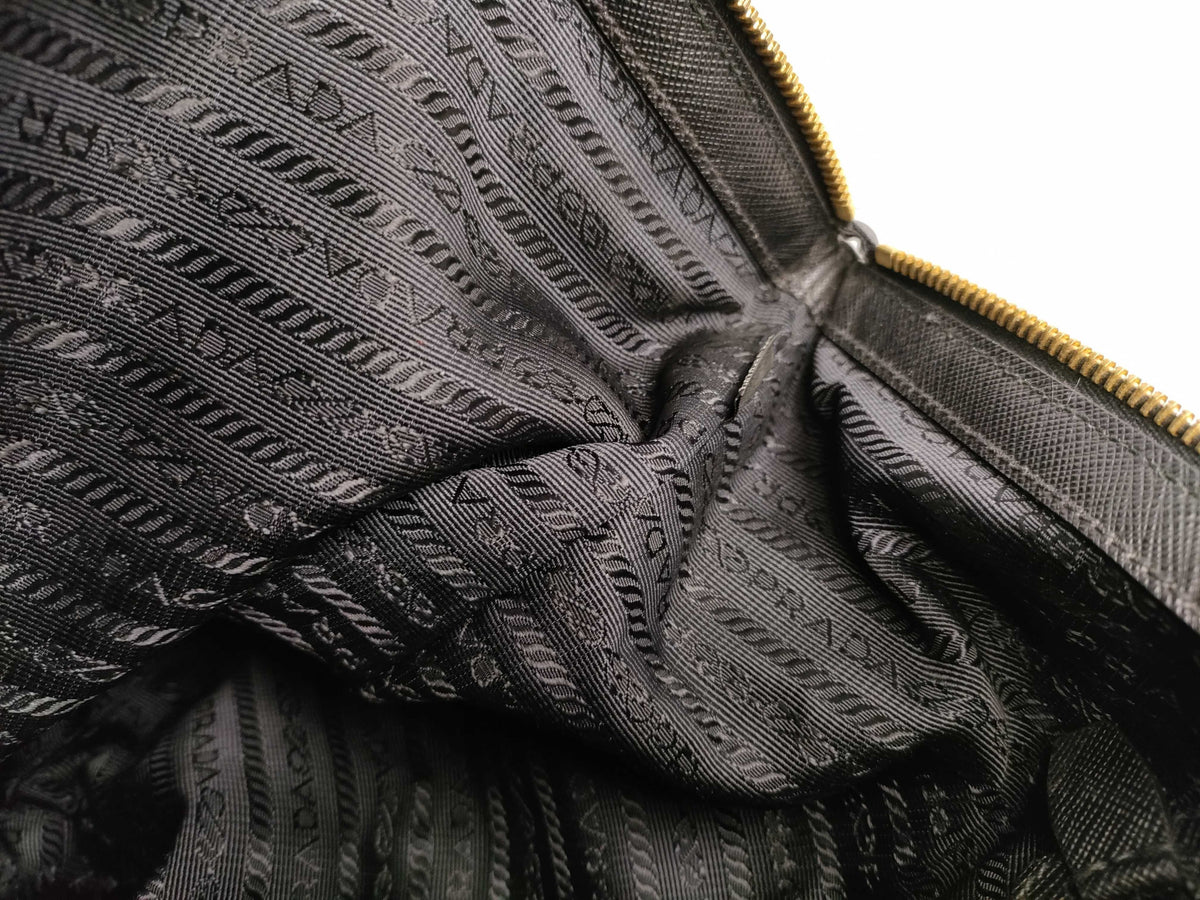 Prada cabas tessuto Nylon, Black, Nylon, Handbag