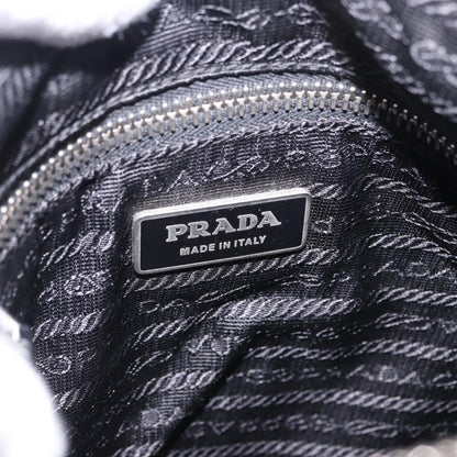 Prada Zip Messenger Tessuto with Leather, Black, Nylon, Handbag