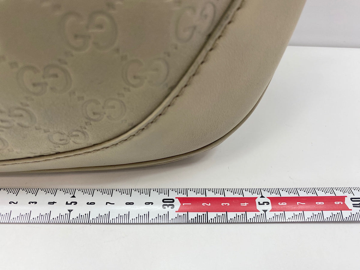 Gucci Charlotte Guccissima Leather, Beige, Leather, Tote Bag