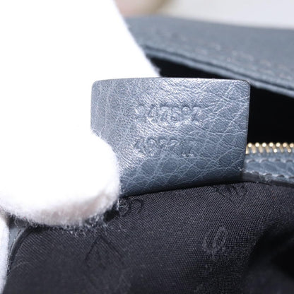 Gucci Heritage Web Hobo Leather, Gray, Leather, Shoulder Bag
