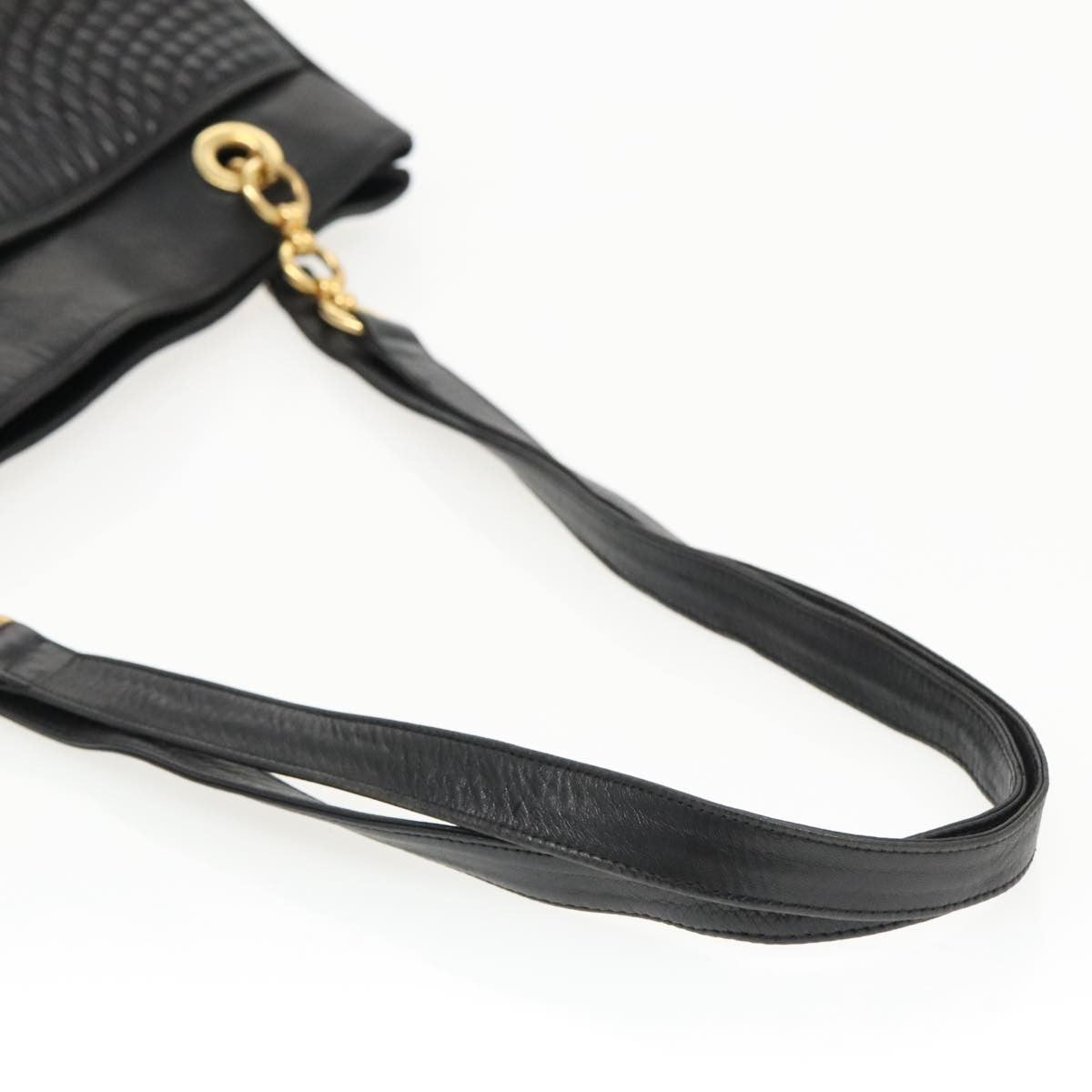 Bally Vintage Quilted Leather, Black, Leather, Shoulder Bag