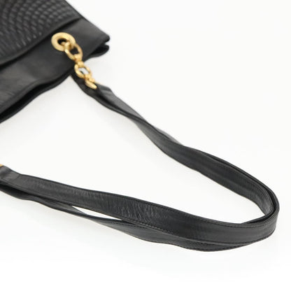 Bally Vintage Quilted Leather, Black, Leather, Shoulder Bag