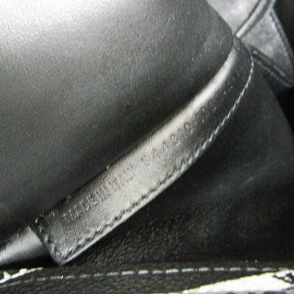 Balenciaga Fold Over Monogram Printed Leather, Black, Leather, Tote Bag