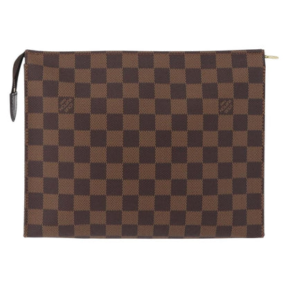 Louis Vuitton Toiletry Pouch Damier, Brown, Canvas, Clutch