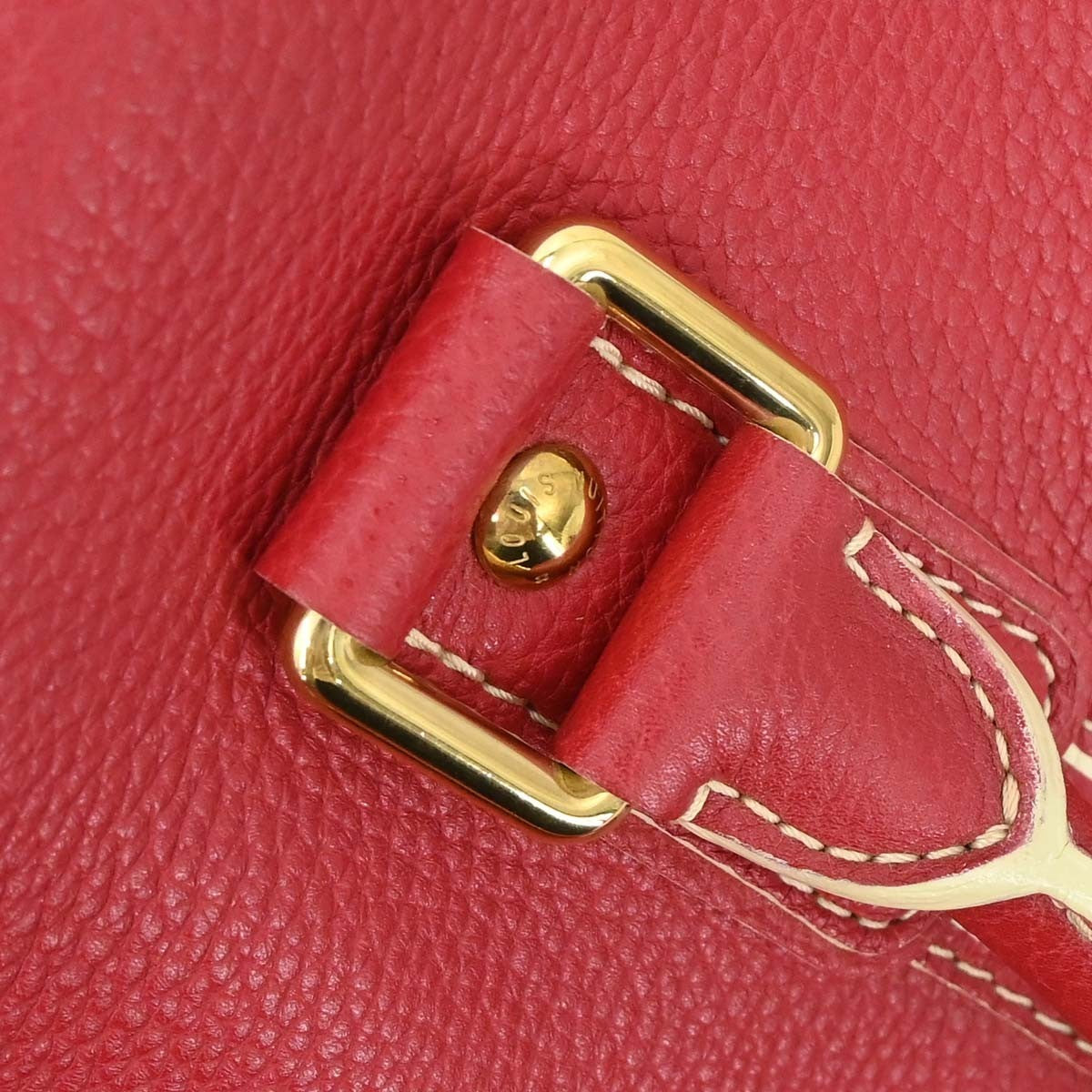 Louis Vuitton Carryall Leather, Red, Leather, Travel Bag
