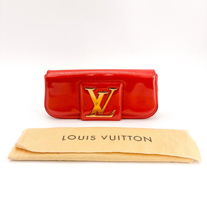 Louis Vuitton Sobe Clutch Patent, Red, Patent Leather, Clutch