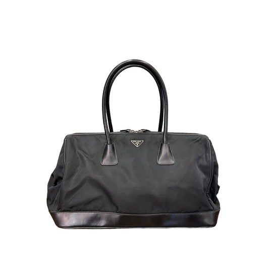 Prada Triangle Logo Black Handbag