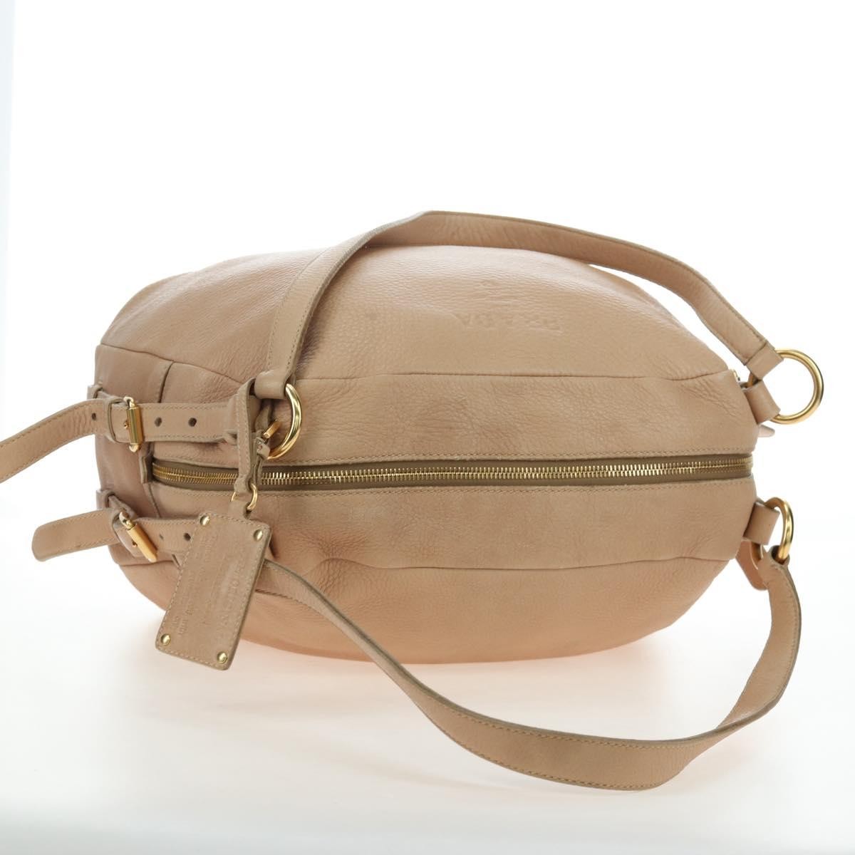 Prada Tote Leather, Beige, Leather, Tote Bag