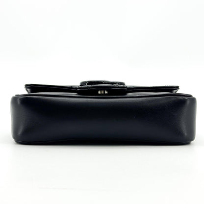 Gucci GG Marmont Flap Matelasse Leather, Black, Leather, Handbag
