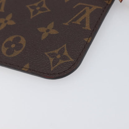 Louis Vuitton Neverfull Pochette Monogram Canvas, Brown, Canvas, Clutch
