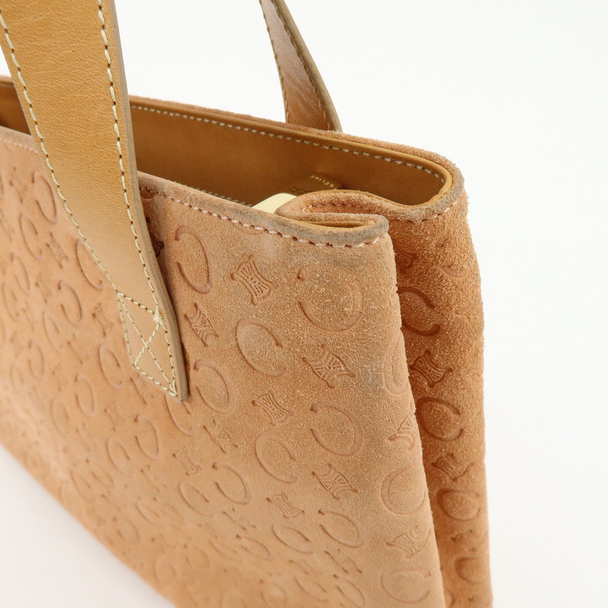 Celine C Macadam Suede, Beige, Suede, Handbag