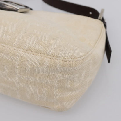 Fendi Baguette Pochette Zucca Canvas, Neutral, Canvas, Clutch
