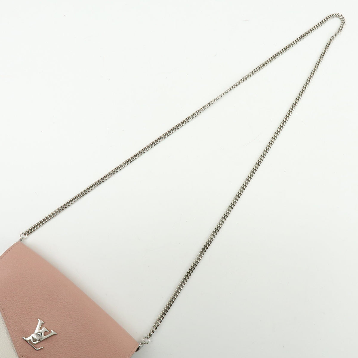 Louis Vuitton Mylockme Chain Pochette Leather, Pink, Leather, Clutch