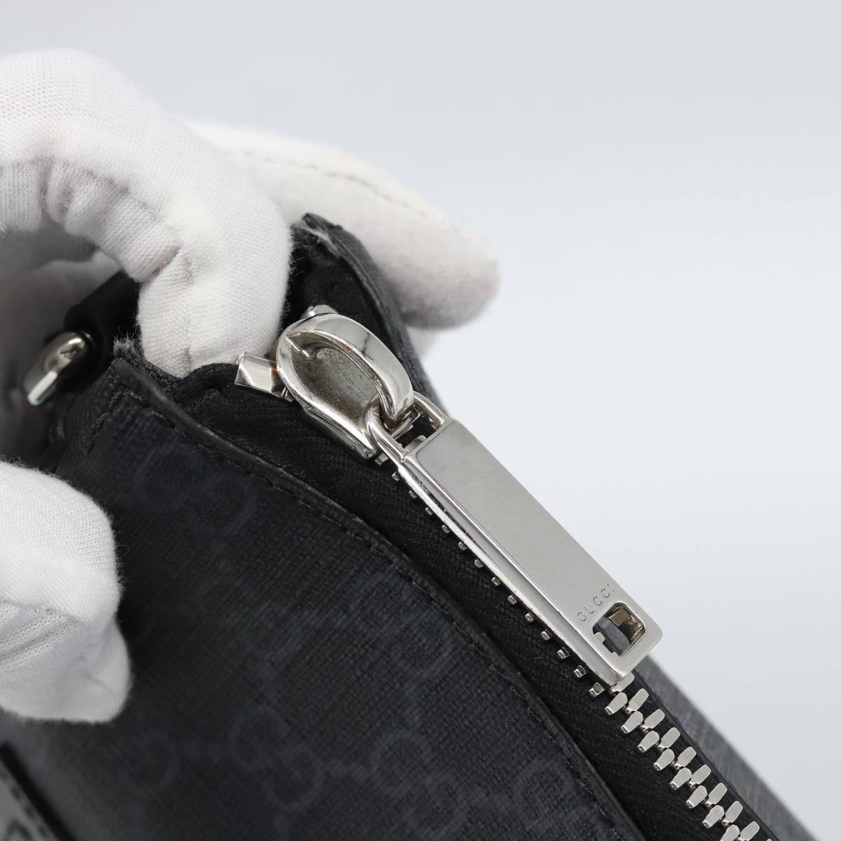 Gucci Sherry line shoulder Leather, Black, Canvas, Handbag