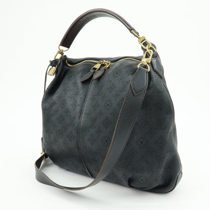 Louis Vuitton Selene Mahina Leather, Black, Leather, Handbag