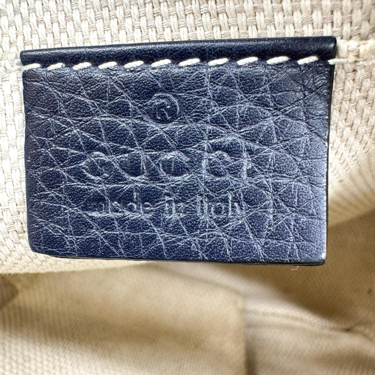 Gucci Soho Disco Leather, Navy, Leather, Crossbody Bag