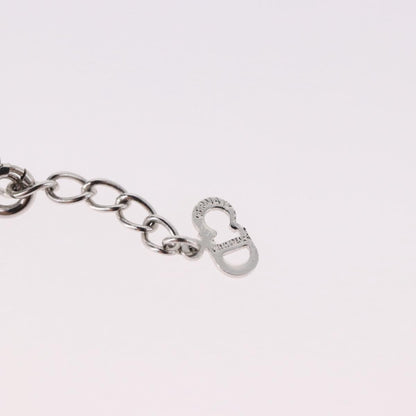 Christian Dior VIntage Circle Pendant Metal, Silver, Metal, Necklace