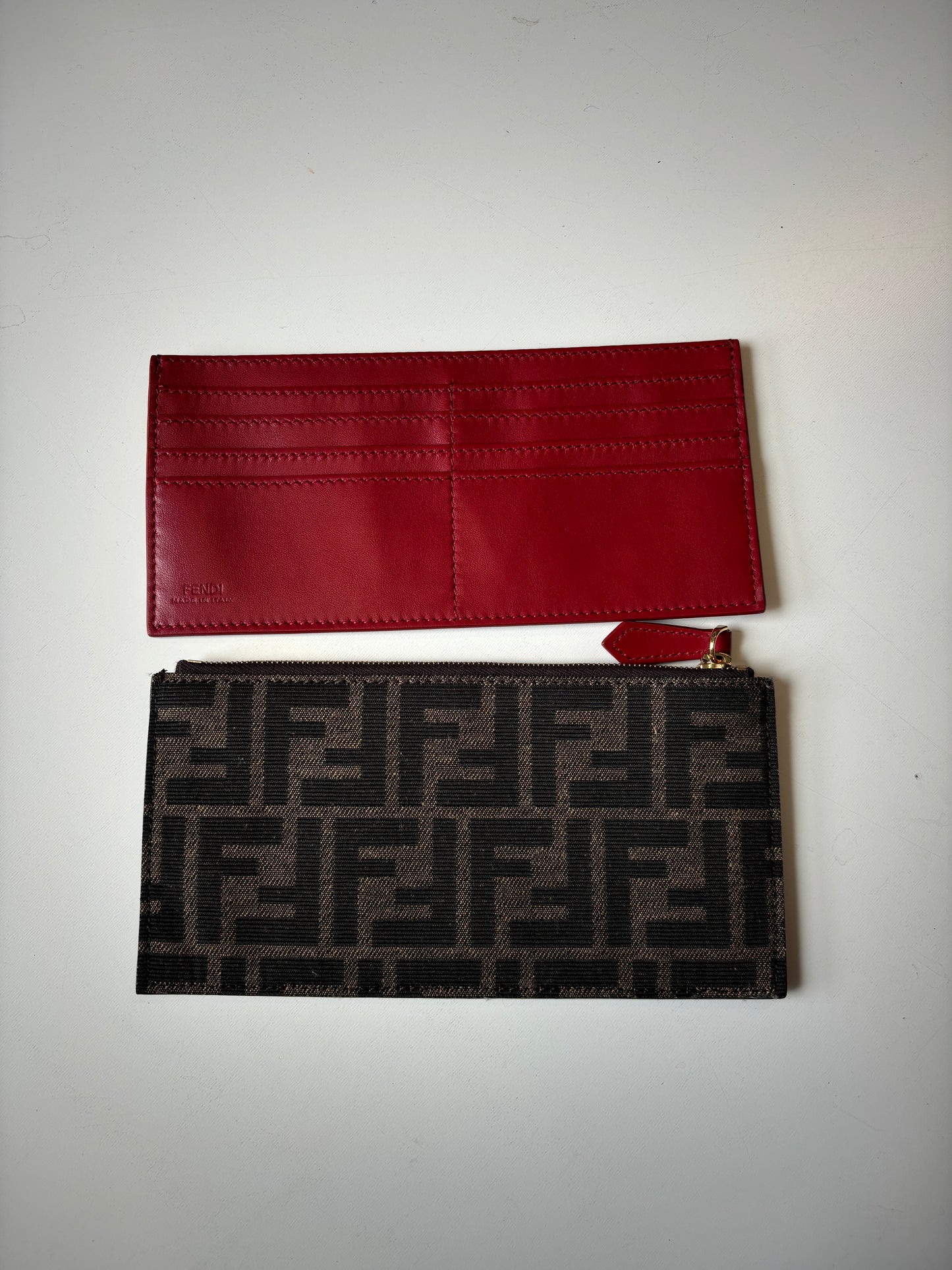 Fendi Wallet on Chain Patent Leather, Red, Patent Leather, Wallet