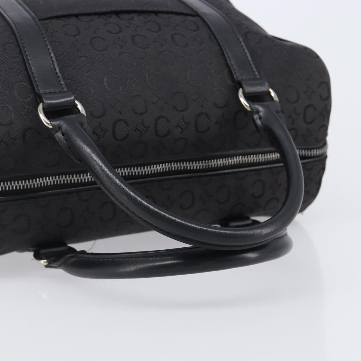 Celine Boston C Macadam Canvas, Black, Canvas, Handbag