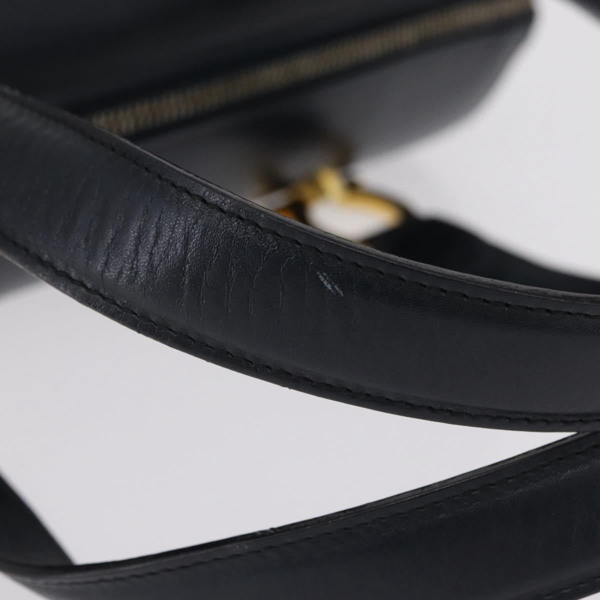 Salvatore Ferragamo Gancini Leather, Navy, Leather, Handbag