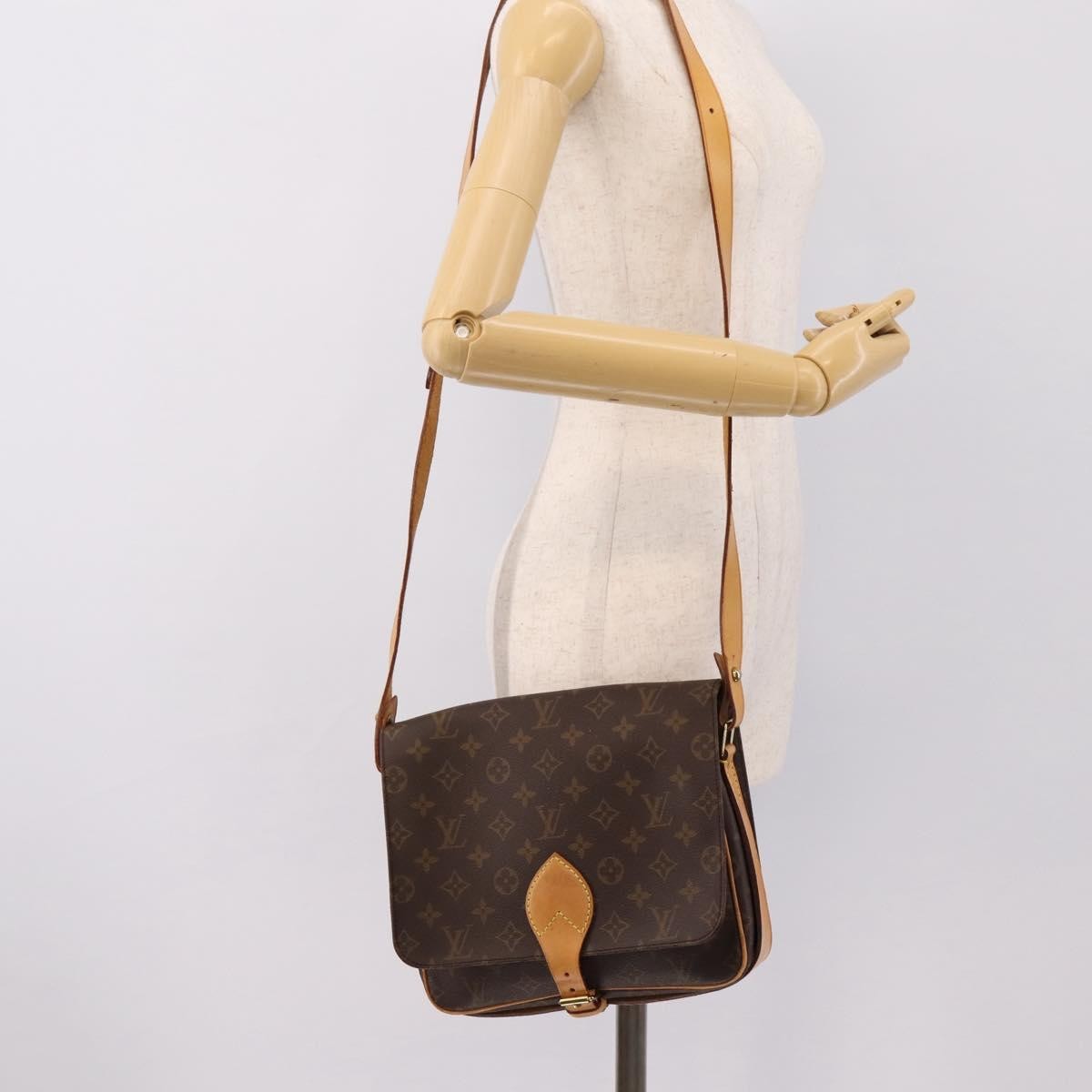 Louis Vuitton Cartouchiere Monogram, Brown, Canvas, Shoulder Bag