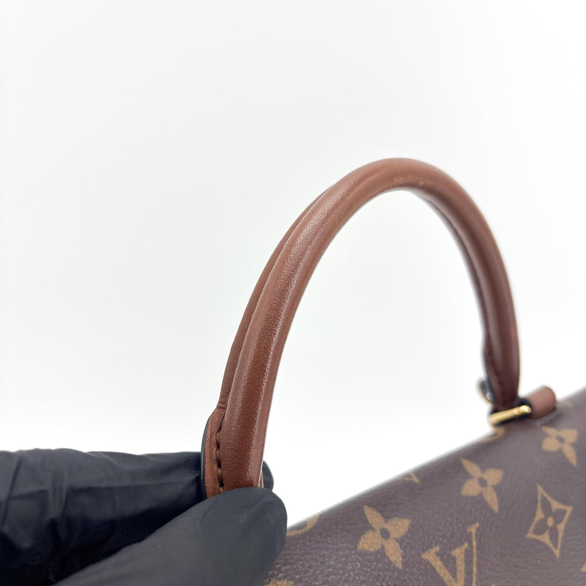 Louis Vuitton Marignan Monogram Canvas with Leather, Brown, Canvas, Handbag