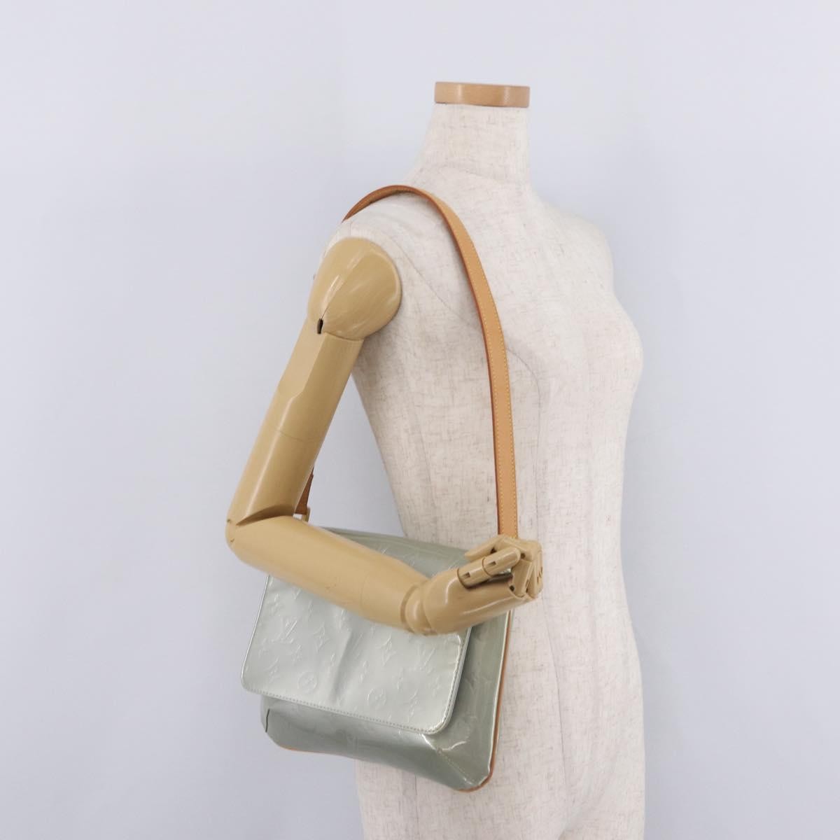 Louis Vuitton Thompson Street Monogram Vernis, Gray, Patent Leather, Shoulder Bag