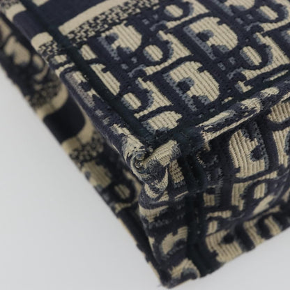 Christian Dior Book Tote Phone Oblique Canvas, Navy, Canvas, Tote Bag