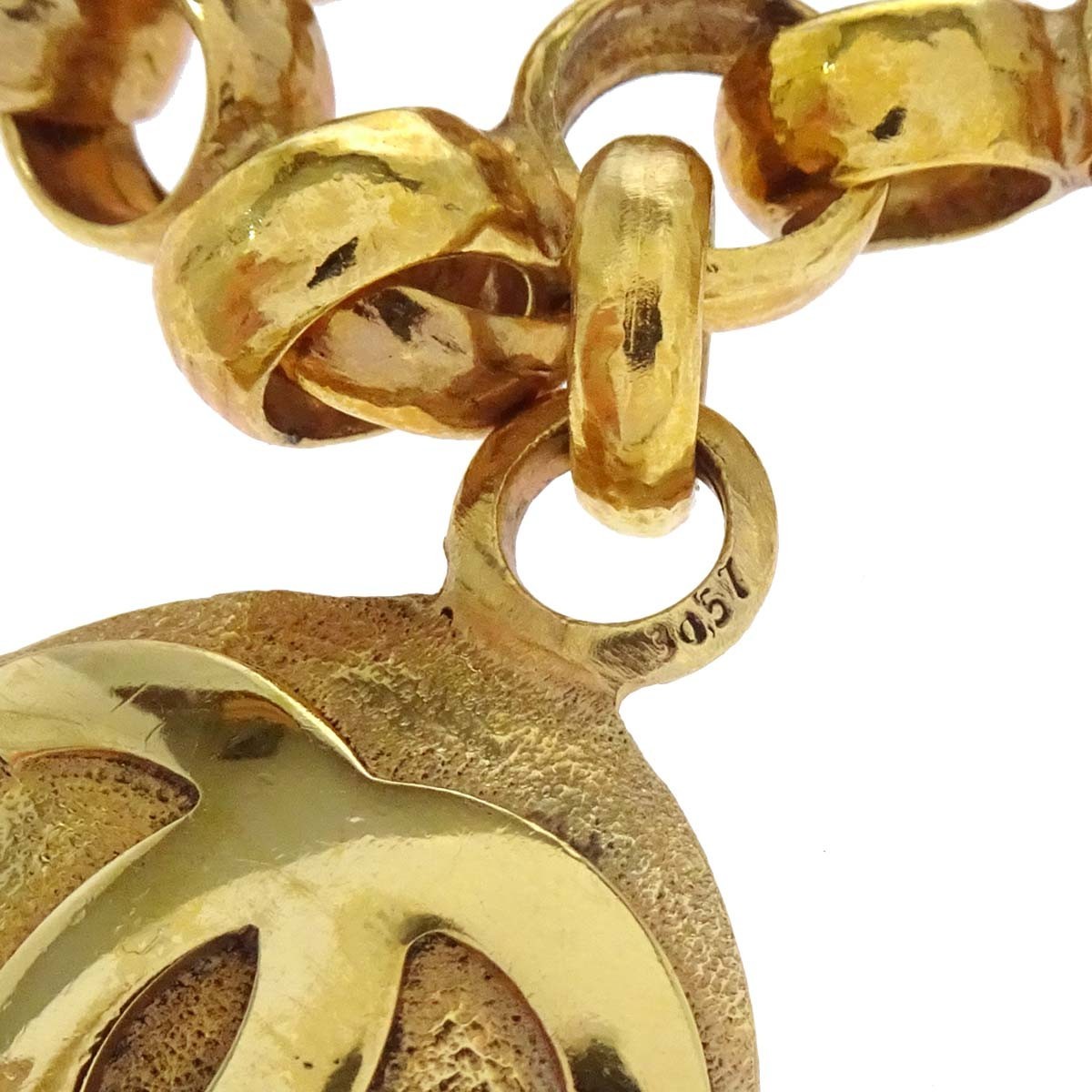 Chanel Coco Medallion Metal with Crystal, Gold, Gold Plated, Necklace