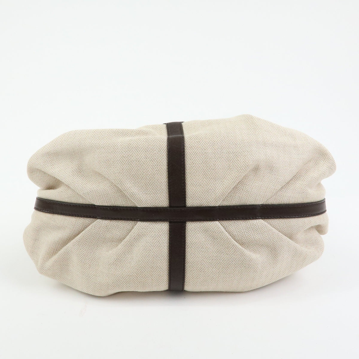 Bvlgari Chandra Hobo Canvas and Leather, Beige, Canvas, Shoulder Bag