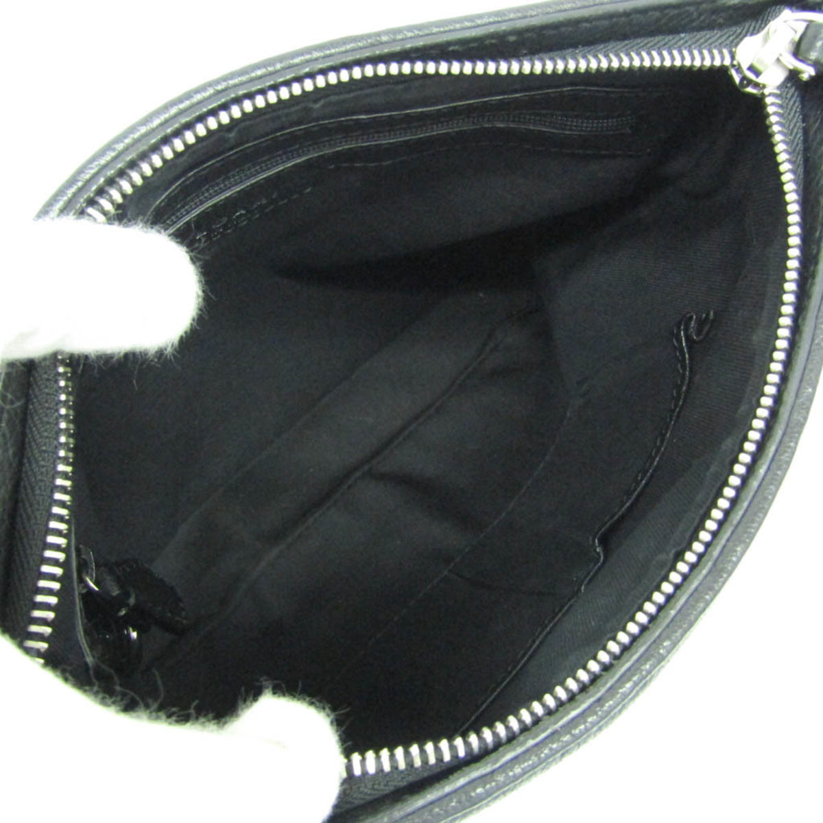 Bvlgari Open Hobo Leather, Black, Leather, Shoulder Bag