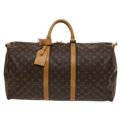 Louis Vuitton Keepall Bag Monogram Canvas, BROWN, CANVAS, Travel bag