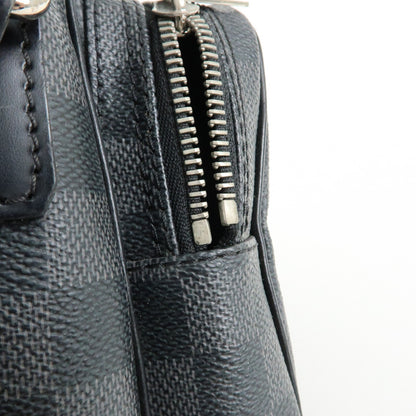 Louis Vuitton Rem Damier Graphite, Black, Canvas, Handbag