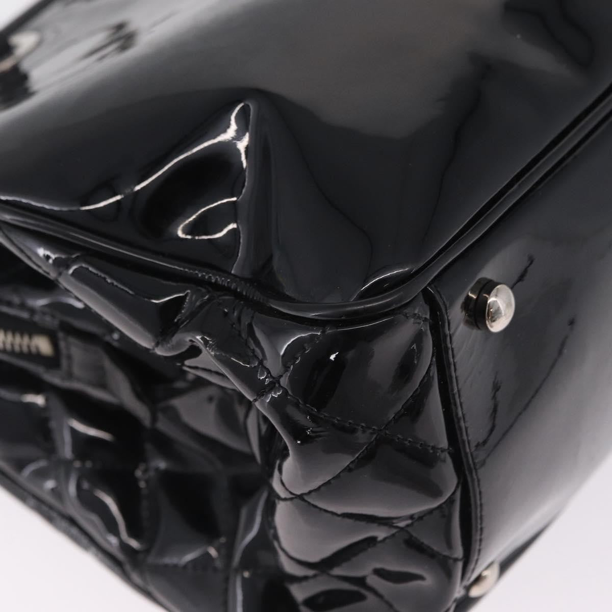 Chanel Lipstick Open Patent Vinyl, Black, Patent Leather, Tote Bag