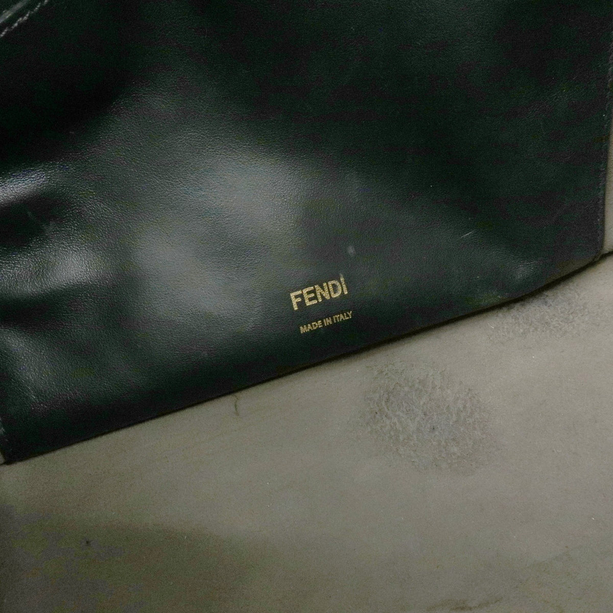 Fendi Flip Leather and Suede, Black, Leather, Tote Bag