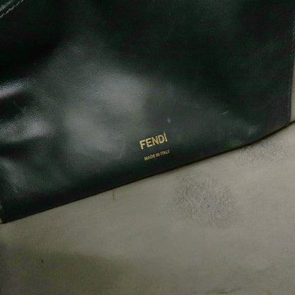 Fendi Flip Leather and Suede, Black, Leather, Tote Bag