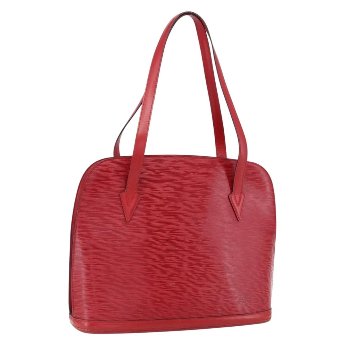 Louis Vuitton Lussac Epi Leather, Red, Leather, Shoulder Bag