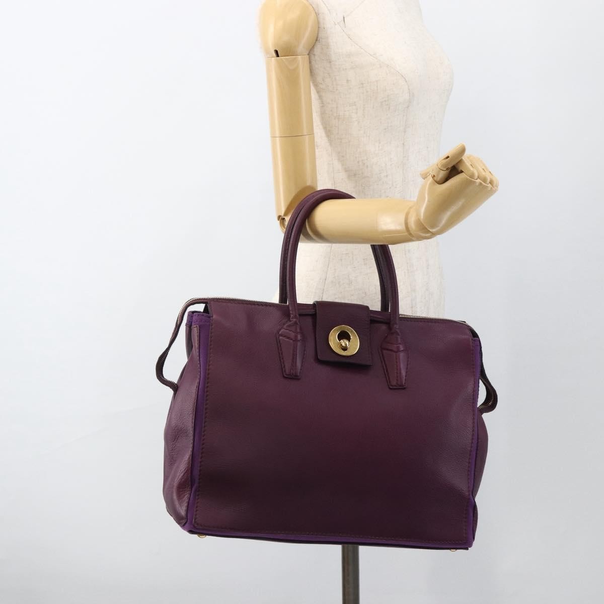 Saint Laurent Bicolor Muse Two Cabas Leather, Purple, Leather, Tote Bag