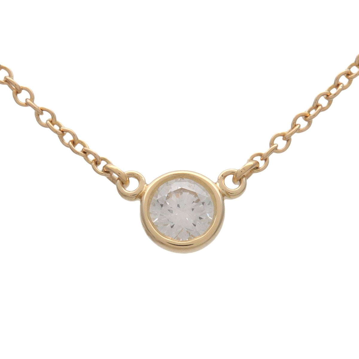 Tiffany & Co. Elsa Peretti Diamonds By The Yard Pendant 18K Yellow Gold with Diamond, Gold, Yellow Gold, Necklace