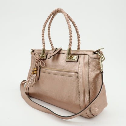 Gucci Bella Convertible Top Handle Leather, Pink, Leather, Handbag