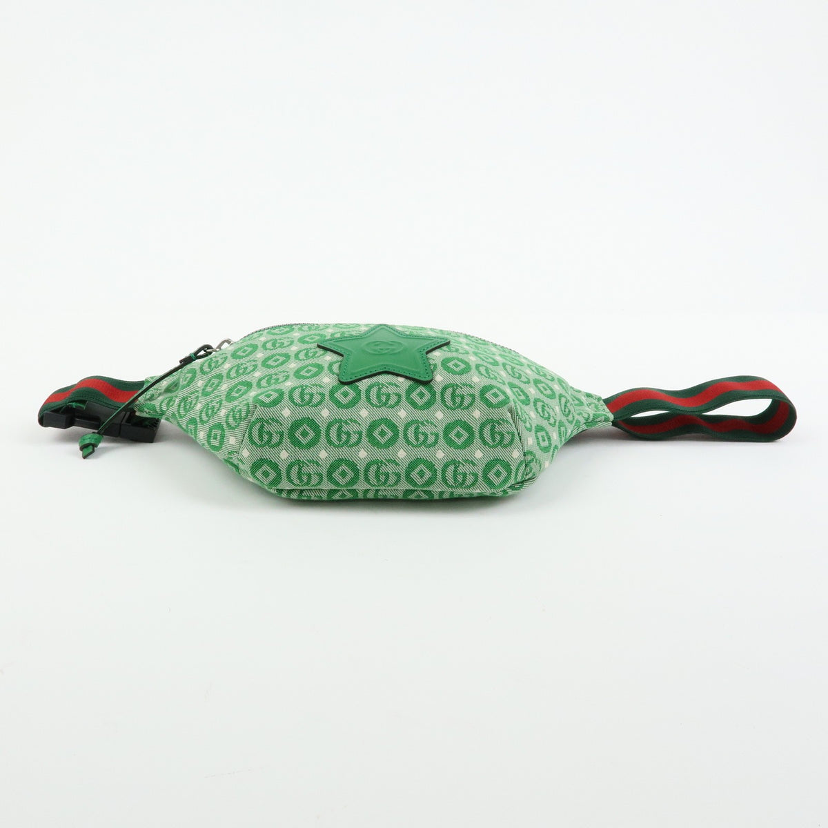Gucci Children's Belt Printed GG Coated Canvas, Green, Canvas, Handbag