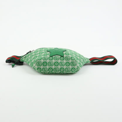 Gucci Children's Belt Printed GG Coated Canvas, Green, Canvas, Handbag
